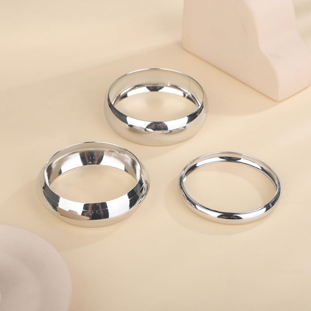 Affordable Fashion Finds Silver Bangles 3pc Set - Picture 3 of 3